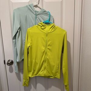 TWO Uniqlo Airism Hoodie Mesh UV Protection Full Zip Jacket